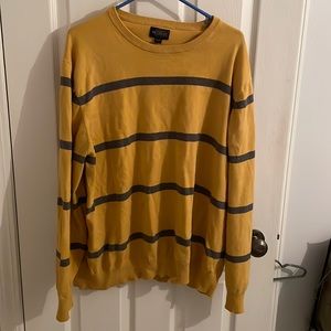 Retreat yellow and grey striped sweater